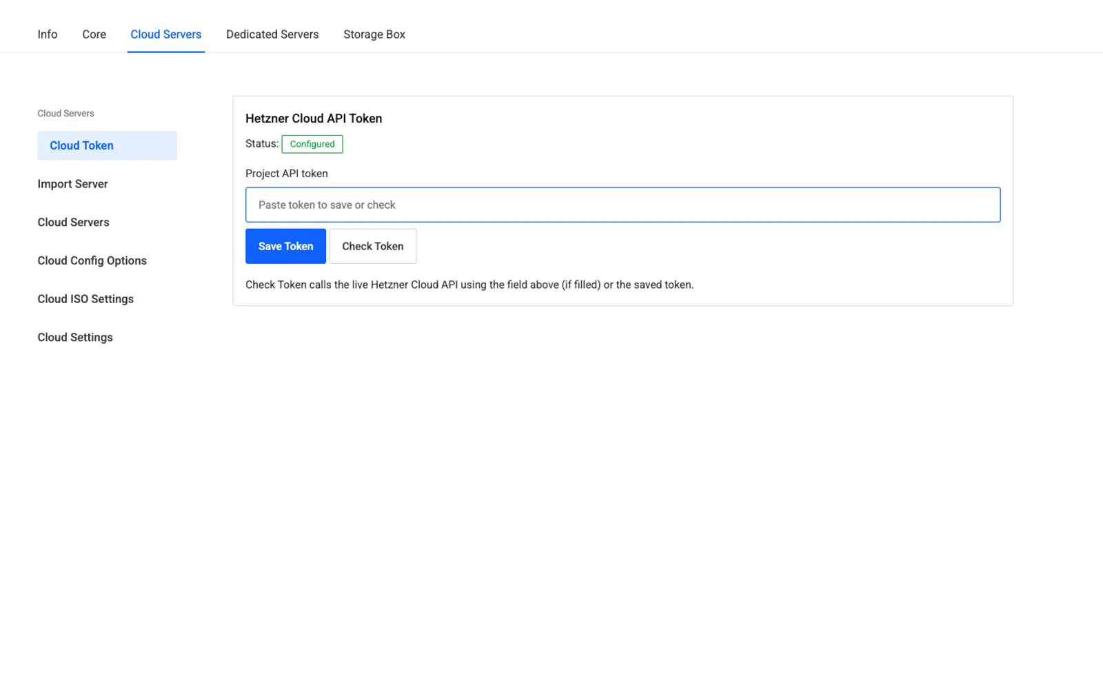 Credentials stay in the core addon