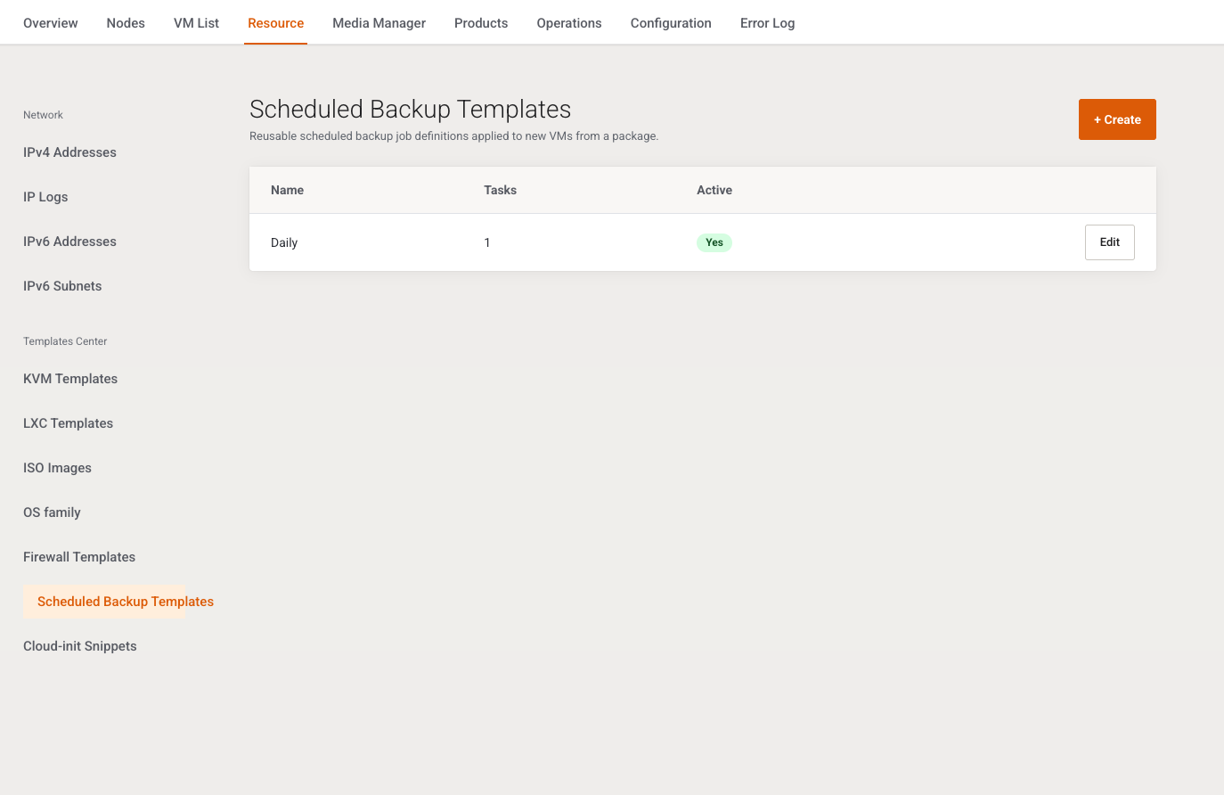 Backups &amp; templates